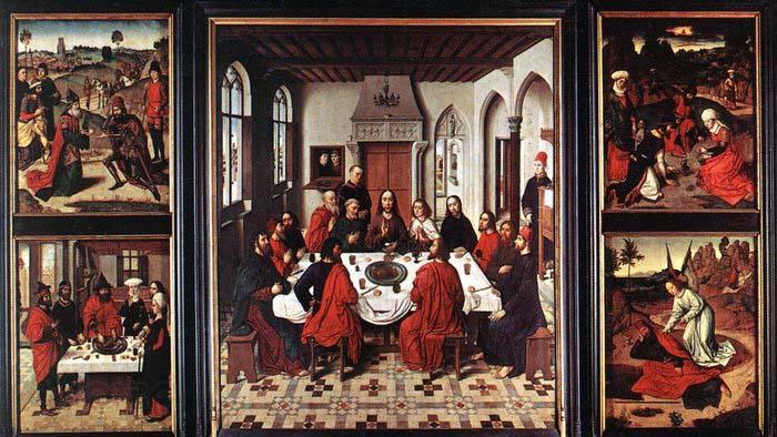 Dieric Bouts Altarpiece of the Holy Sacrament France oil painting art